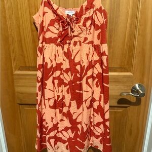 Red and Peach Sleeveless Dress Nine West size medium